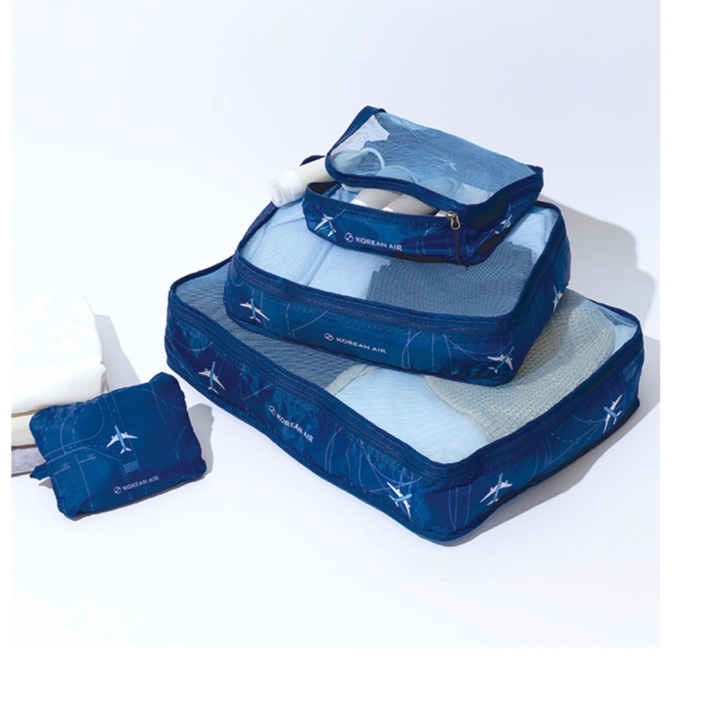🏖️✈️🚉🚅🚢NWT Blue Travel Packing Set - 3 sizes Foldable and Light Weight